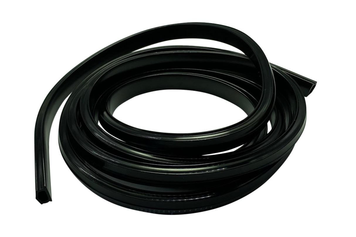 Black Rubber Dust/Design Strip – Anti-Slip Protective Edge Trim for Aluminium Profile Sim Rigs