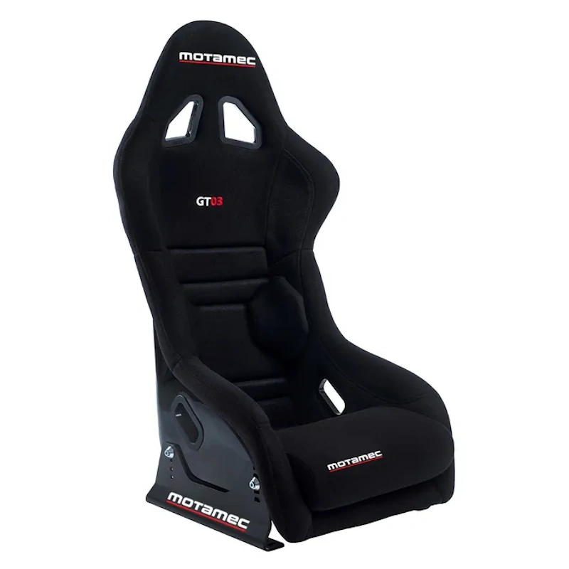 Motamec Racing GT03 Race Seat Fiberglass Shell Side Mount BLACK - NON FIA