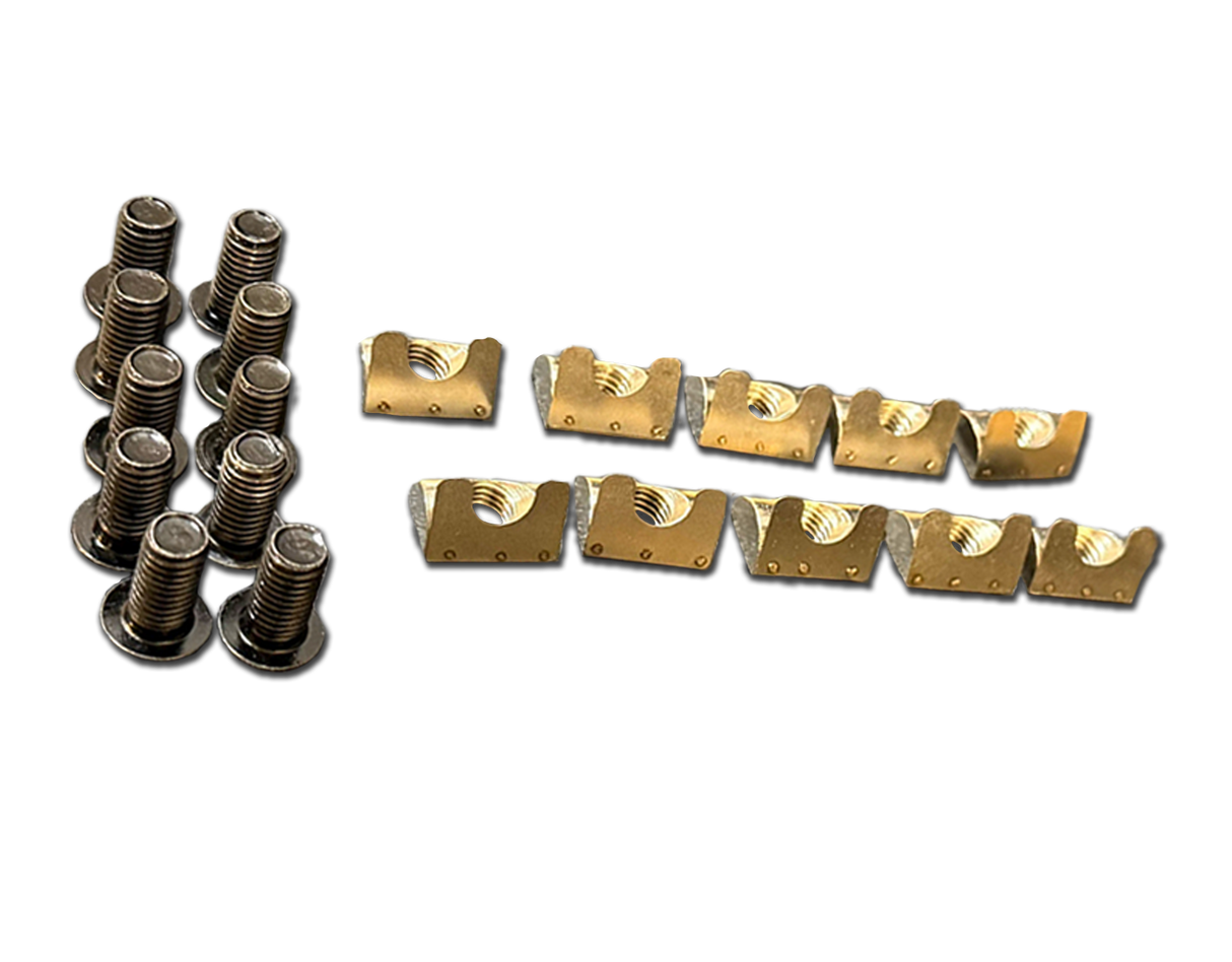 Screw and T Nut for 8mm T-Slot - Set of 10