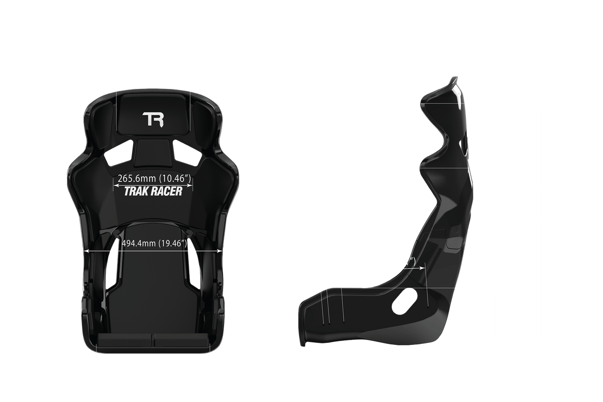 TR Series Fibreglass GT Sim Racing Seat — High Gloss Grey