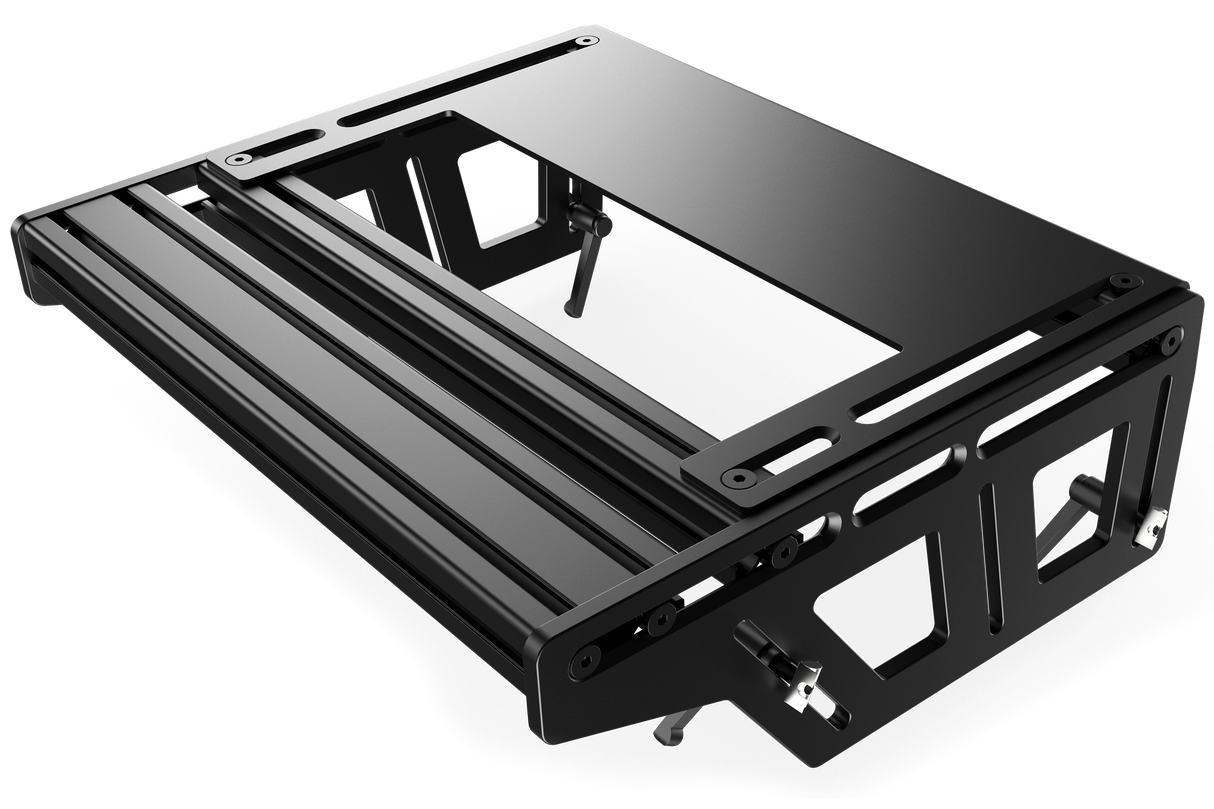 Universal TR-One Pedal Mounting System including Mounting Profile and Heel Rest