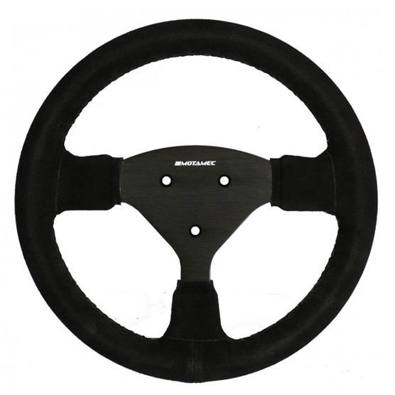 Motamec Formula Race Wheel Small Flat 270mm Black Suede