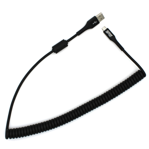 SRM Coiled USB Cable Micro USB Premium