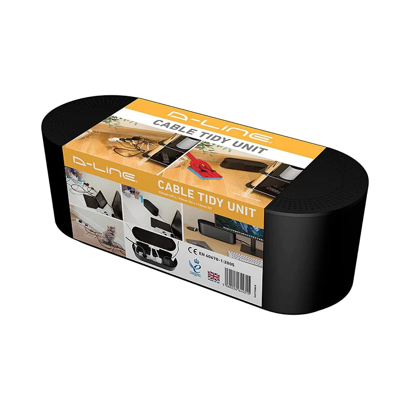 D-Line Cable Tidy Box (Black, Small)