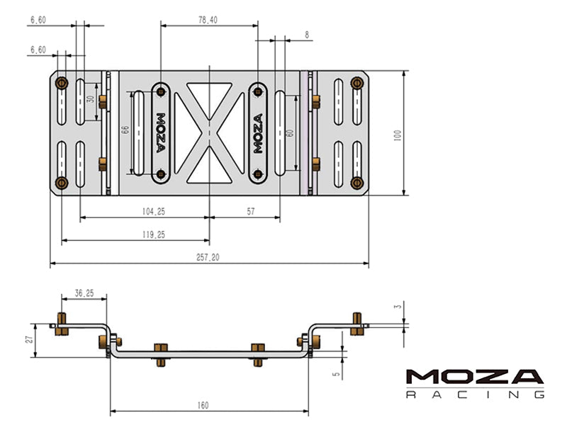 Moza Racing MR R9 Table Clamp Diagram