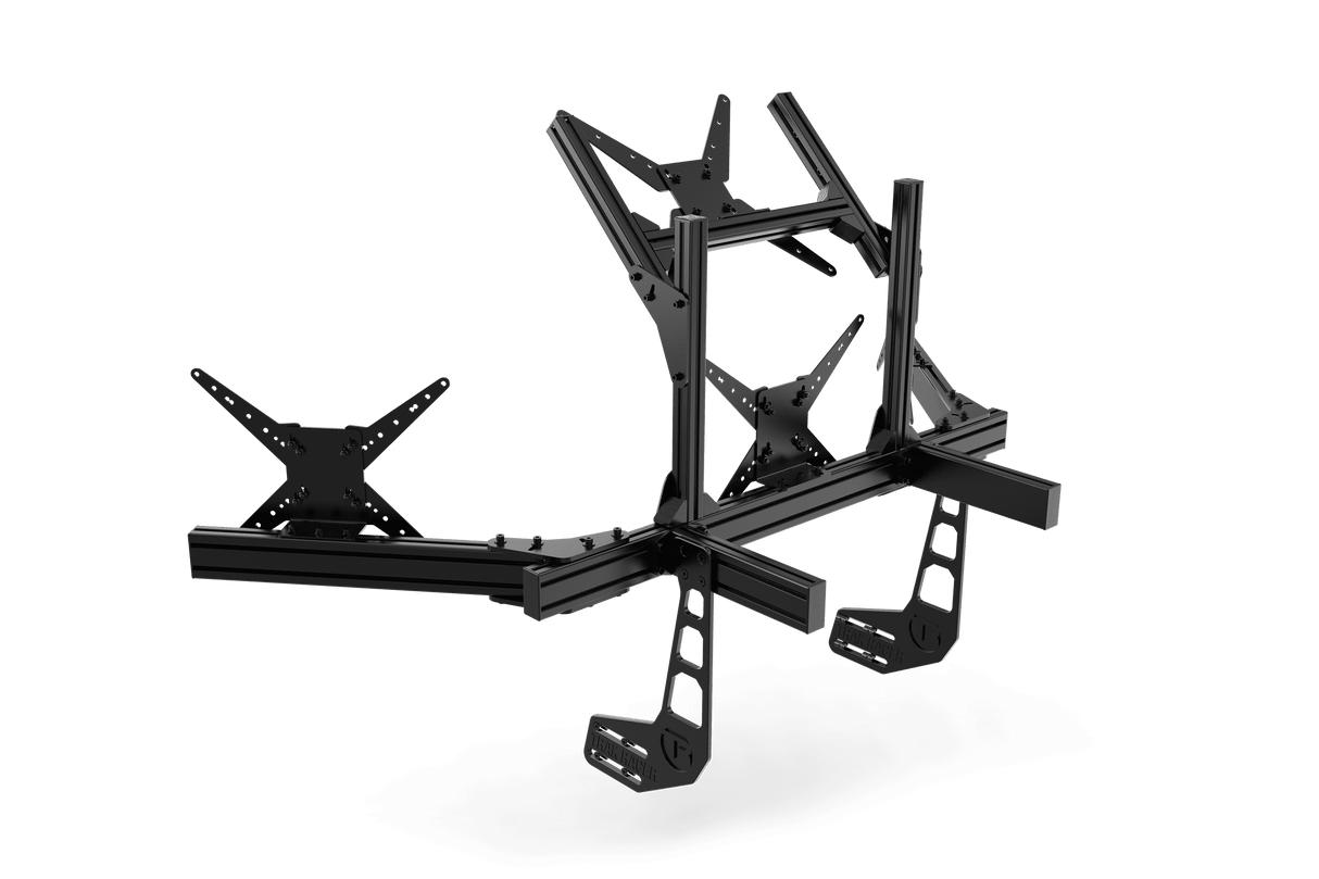 Large Cockpit-Mounted Quad Monitor Stand - 1200mm / 47.25" Wide