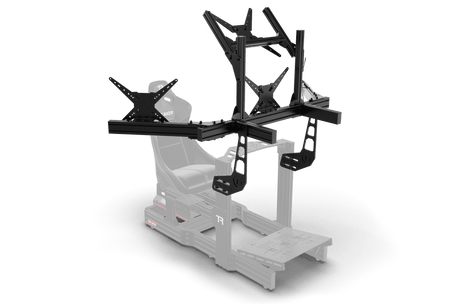 Large Cockpit-Mounted Quad Monitor Stand - 1200mm / 47.25" Wide