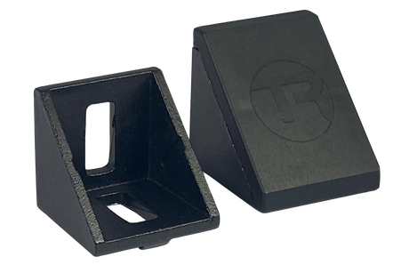 40mm 8mm Slot Aluminium Corner Bracket & Cap