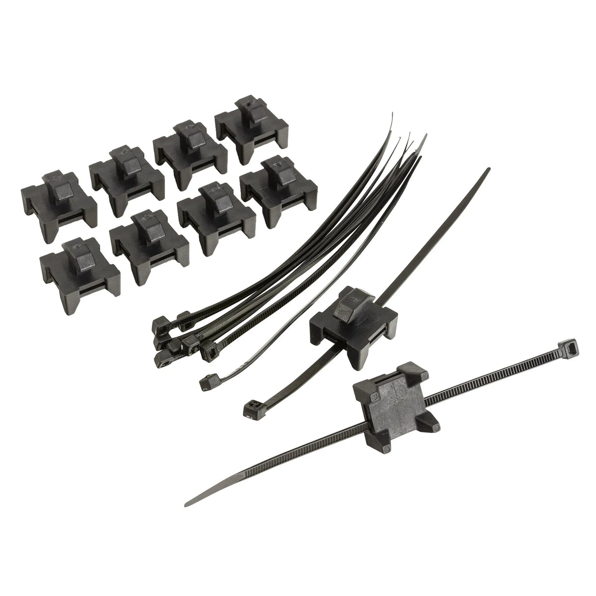 Set of 10 Cable Management Clips With 10 Cable Ties