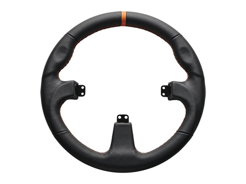 Asetek SimSports Round Black Leather Trim