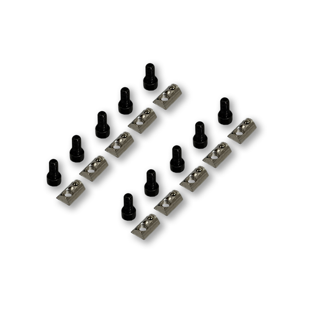 Screw and Ball-bearing Nut for 8mm T-Slot - Set of 10