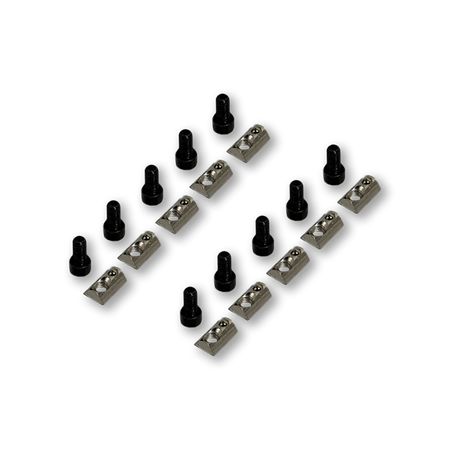 Screw and Ball-bearing Nut for 8mm T-Slot - Set of 10