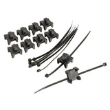 Set of 10 Cable Management Clips With 10 Cable Ties